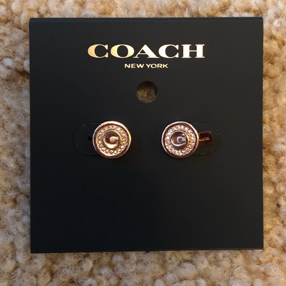 Coach Rosegold Stud Earrings